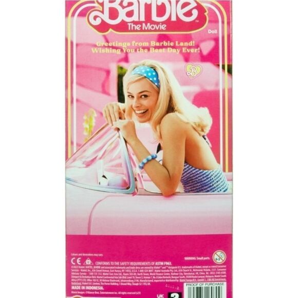 Barbie The Movie Collectible Doll-Margot Robbie as Barbie in Pink Gingham Dress - Picture 6 of 6
